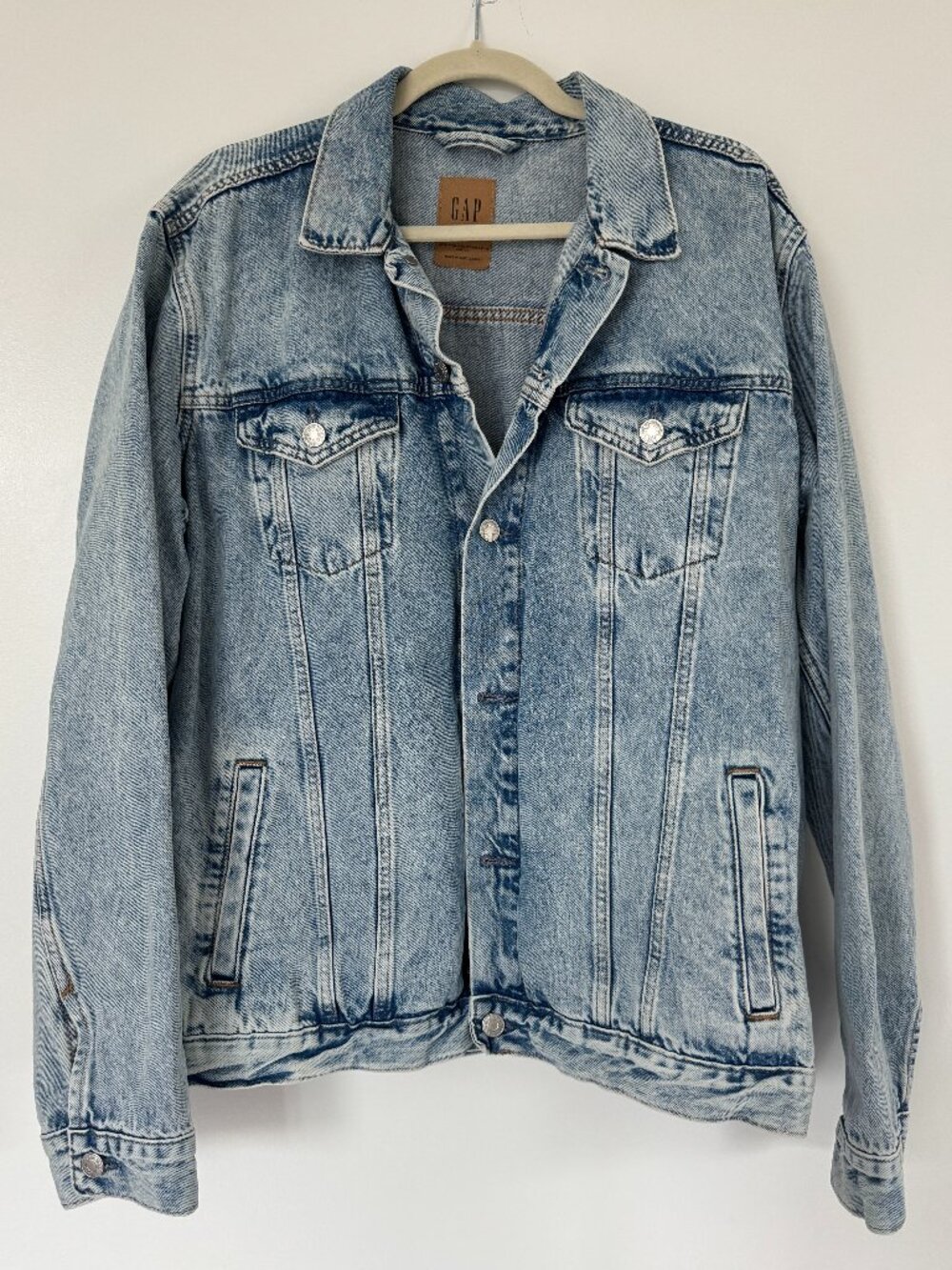 Gap Oversized Icon Denim Jacket in Acid Wash